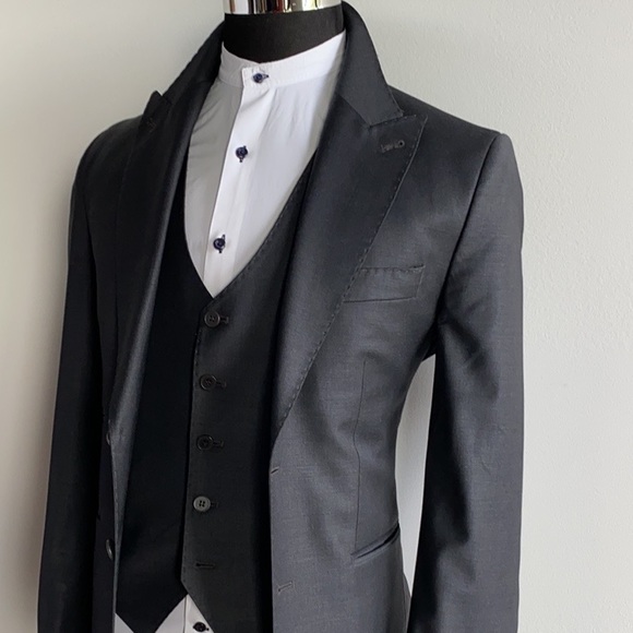 Peak Lapel Hand Stitched 3P Suit 50R | US 40R - Picture 15 of 16